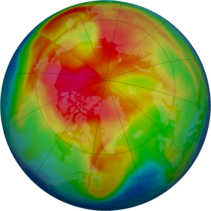 Arctic ozone map for 28 January 2006